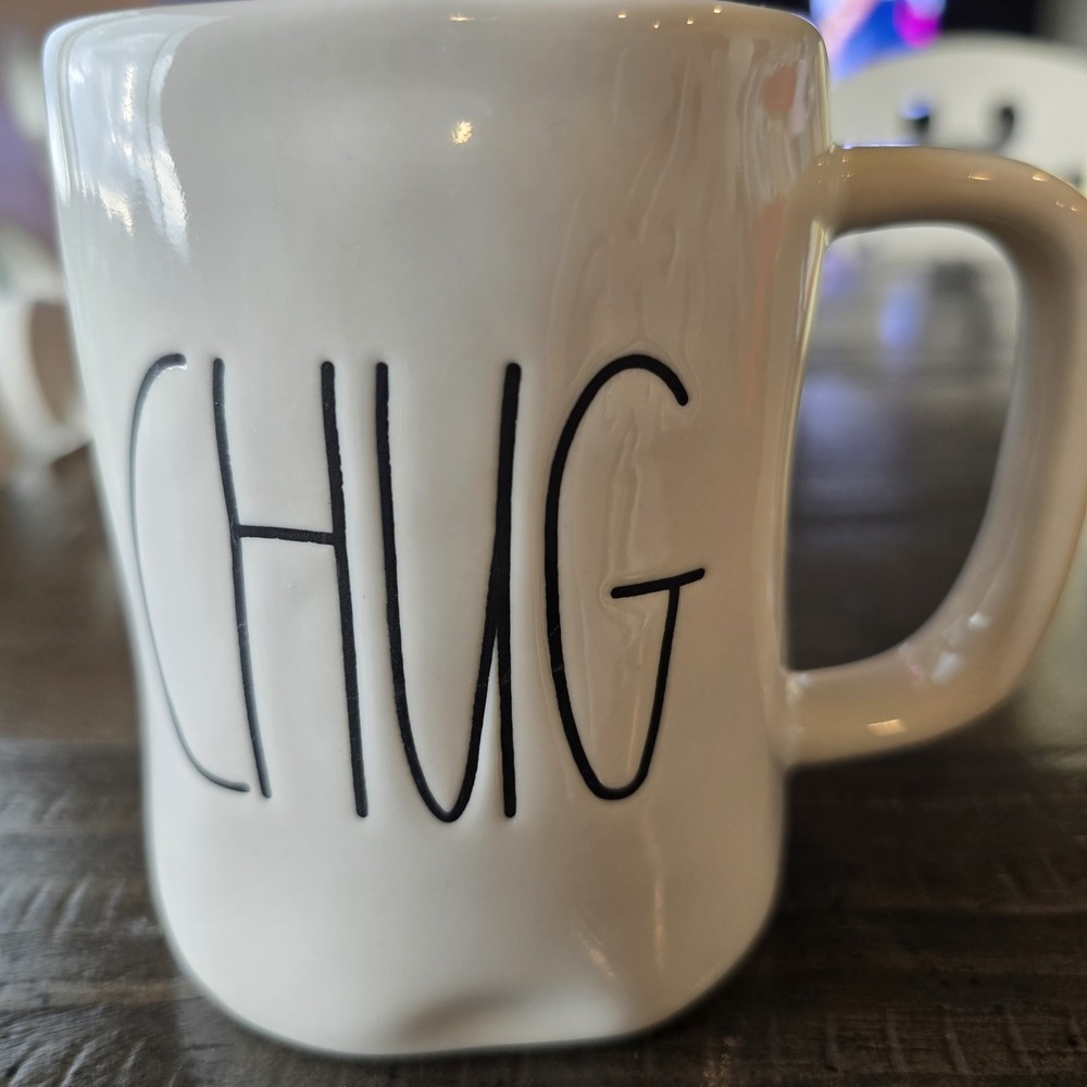 Rae Dunn Artisan Collection‎ "CHUG" Ceramic Coffee Mug.